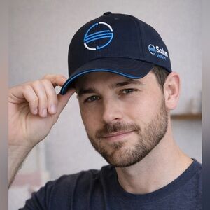 Salus Aviation Blue Embroidered Logo Baseball Cap One Size